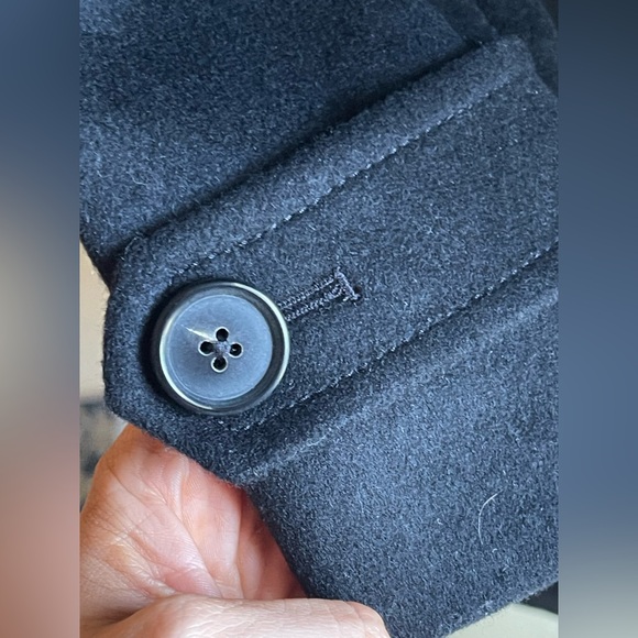 Quince NWT Black Italian Wool Double-Breasted Officer Topcoat - Picture 9 of 15